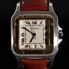 Cartier Santos Galbée 1566 Gold/Steel Square Men's Watch