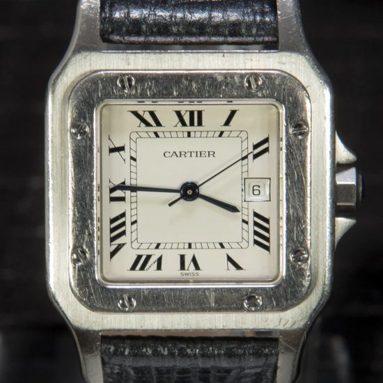 Cartier Santos Galbée Automatic 2319 Original Leather Strap Men's Watch