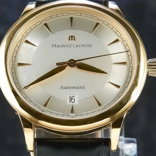 Maurice Lacroix Les Classiques LC6008-PG101-130 40mm 18K Gold Case Open Back Rare New Model