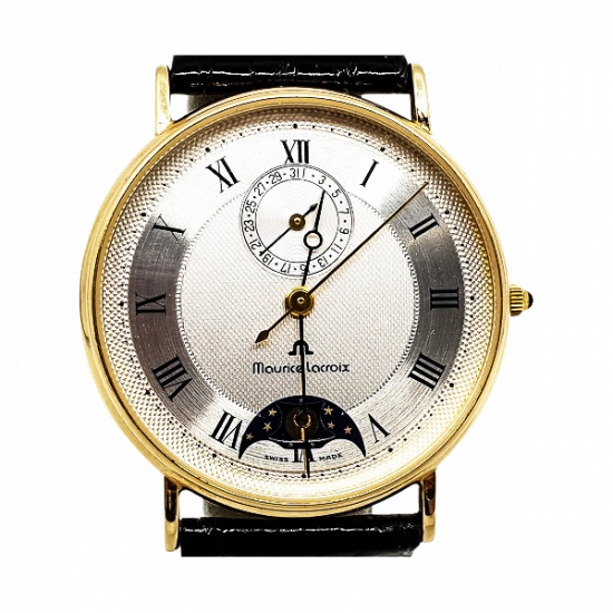 Maurice Lacroix Masterpiece Phases Delune Moonphase Date 14K Solid Yellow Gold