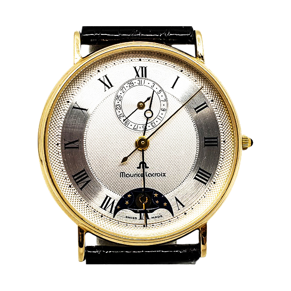 Maurice Lacroix Masterpiece Phases Delune Moonphase Date 14K Solid Yellow Gold