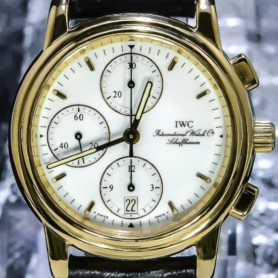IWC Amalfi Portofino IW3703 Collection 18k Yellow Gold White Dial 39mm