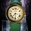 Cartier Vermeil 18001 Ladies Gold-Plated 925 Silver Ø 33mm Gold