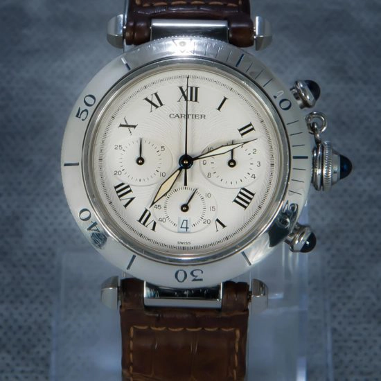 Cartier Pasha W31004H3 Chronograph Ø 40 Ultra Rare Palm