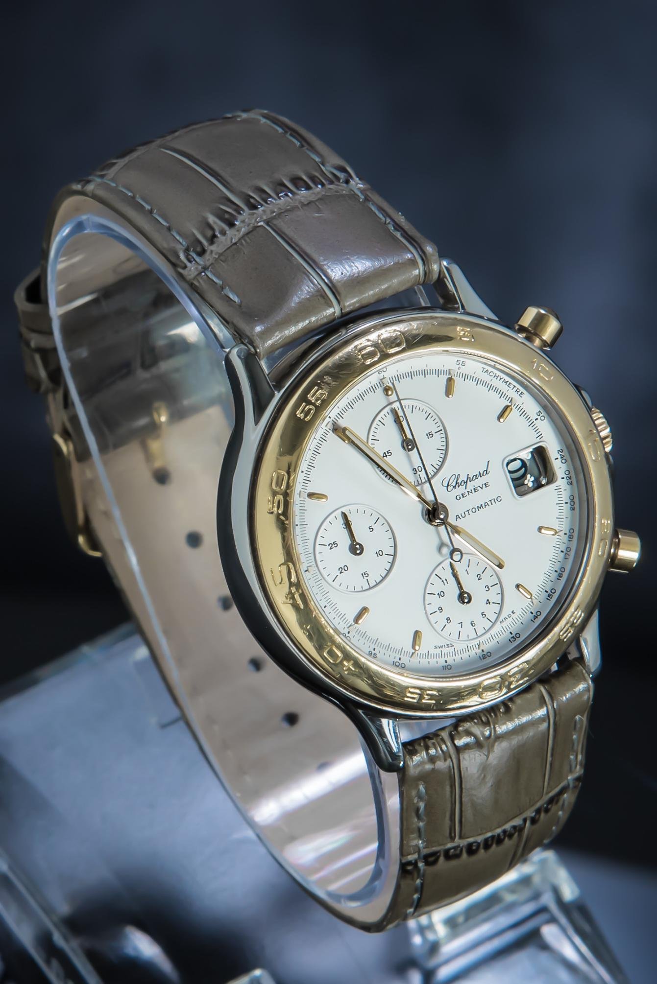 Chopard Geneve Automatic Chronograph Tachymeter GoldSteel 348168