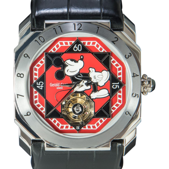 Gérald Genta Tourbillon Octo Retrograde Hour Fantasy Watch Mickey Mouse