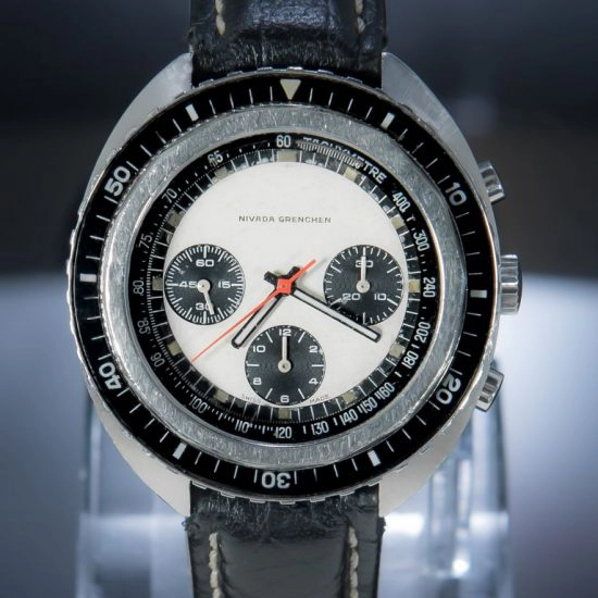 Nivada Grenchen Vintage Chronograph Panda RARE - Valjoux 7736