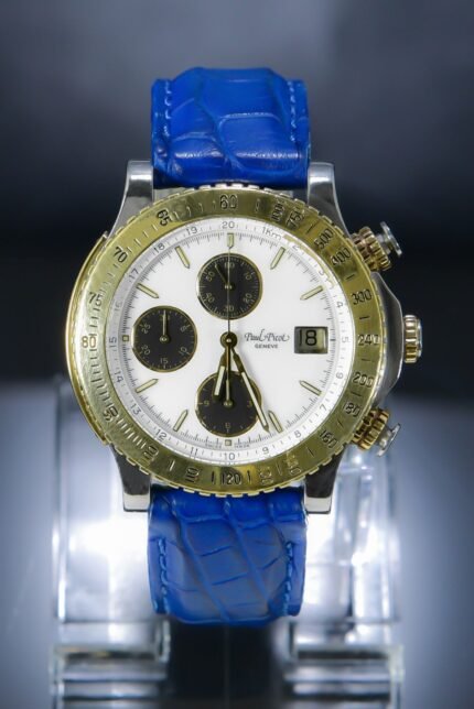 Paul Picot Lemania 5100 40 mm White Dial AS Chronograph Gold & Steel