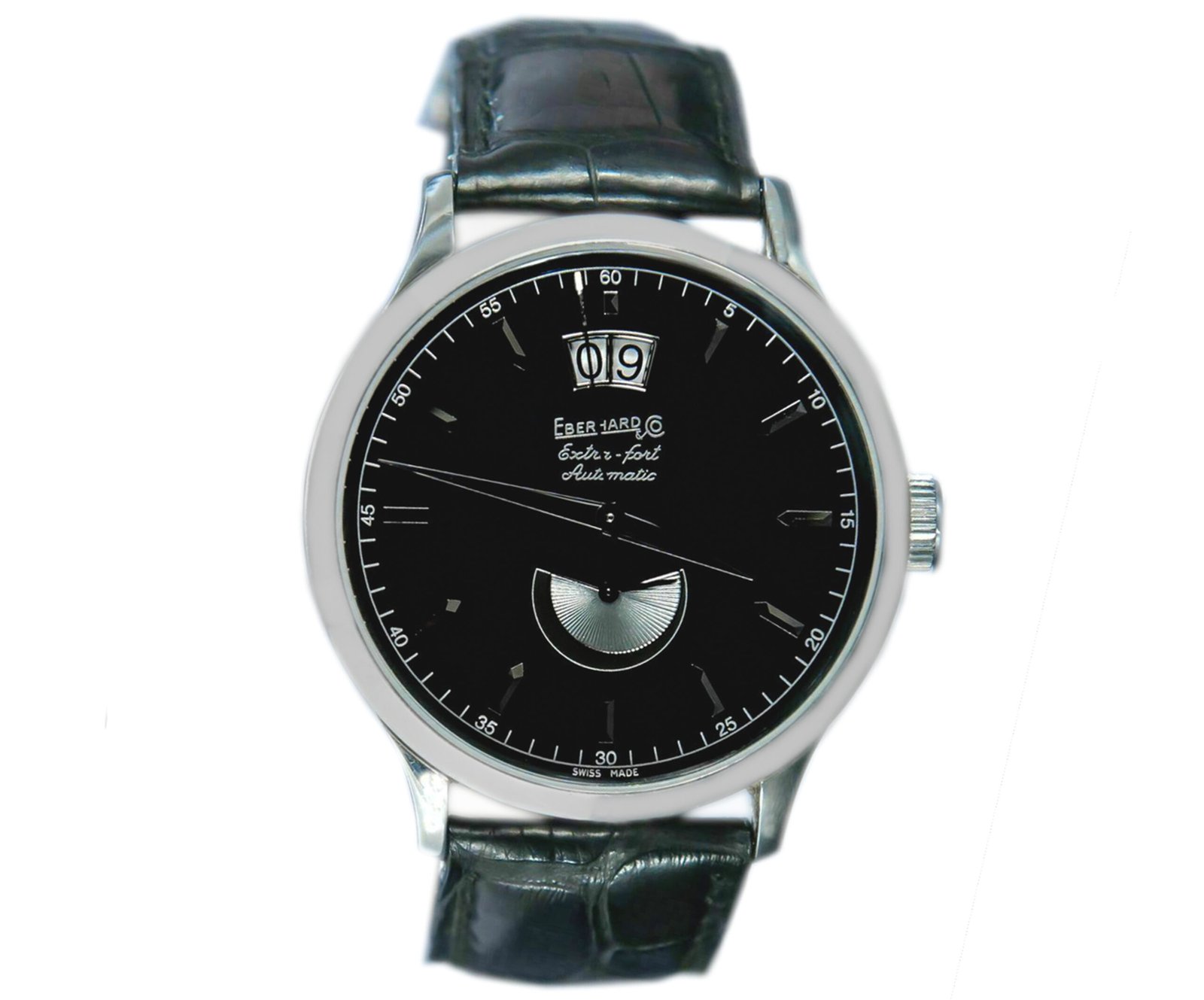 Eberhard \u0026 Co. Extra-Fort Grande Date Reserve De Marche 37.5 mm - 9036.2 -  Pawndeluxe