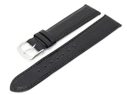 Watch band Hand-made black genuine shark size lug width 16/18/20/22 mm
