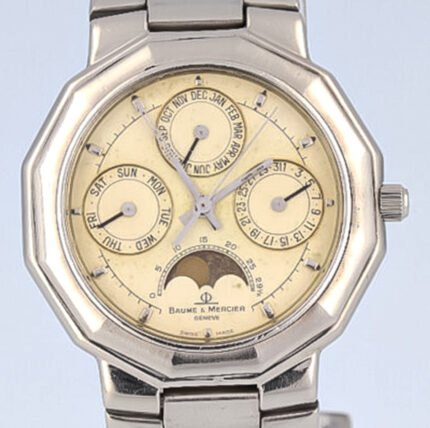 baume and mercier moonphase watch