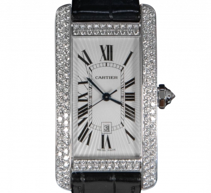 Cartier Tank Américaine WB710004 Diamonds 18K White Gold