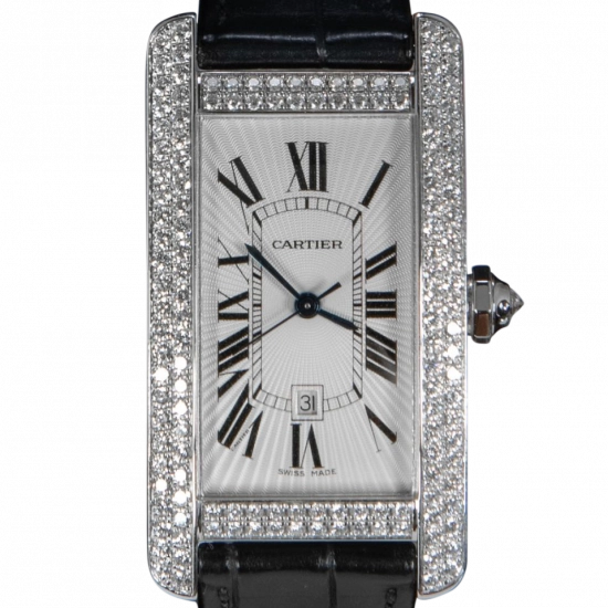 Cartier Tank Américaine WB710004 Diamonds 18K White Gold