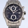 Eberhard & Co. cheftain valjoux automatic chronograph, CHEFTAIN, VALJOUX, 7750, RARE, BLUE DIAL, CA 31048
