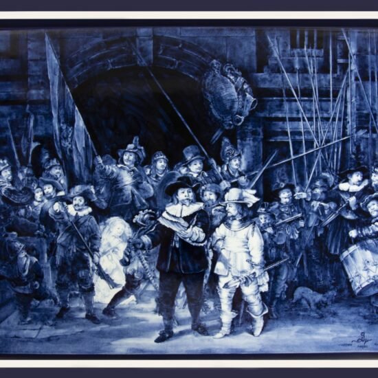 Royal Delft Tile-painting Rembrandt Night watch The Original Blue Collection