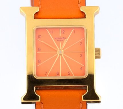Hermès HH1.210 Orange Famous H-case Shaped - Perfect Condition