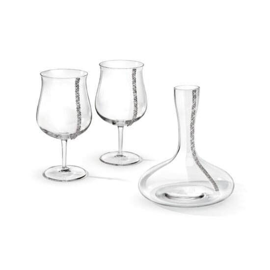 Chinelli Wine Decanter Set of 2 Wine Glasses Regina