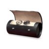 Agresti Black Leather Travel Watch Box for 4 Watches