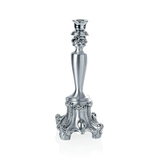 Linea Argenti Candle Holder in Silver Resin