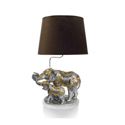 Linea Argenti Silver-coated Elephant Table Lamp
