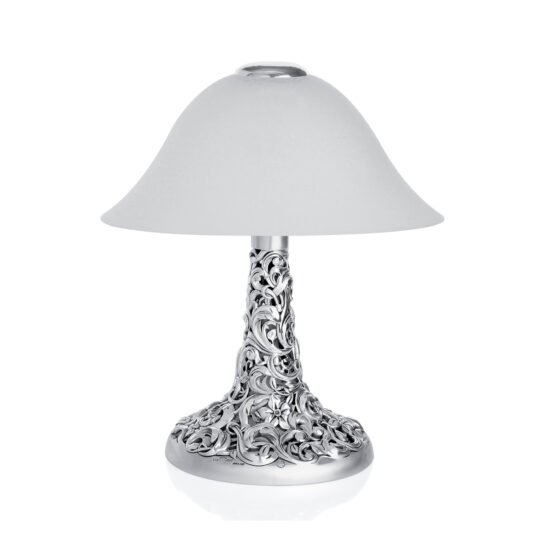 Linea Argenti Silver-coated Table Lamp Baroque Style