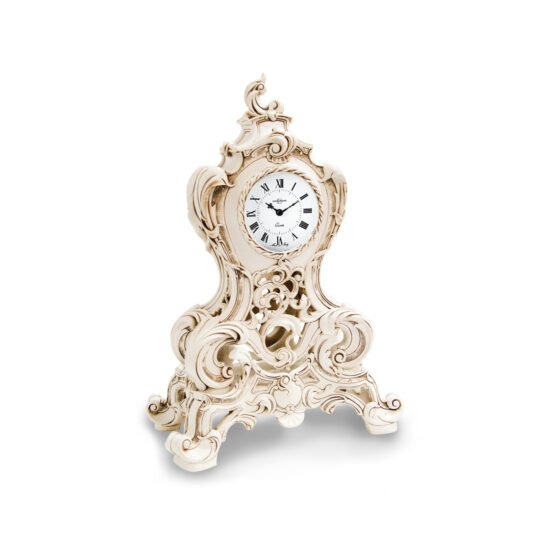 Linea Argenti Silver-coated Barocco Schabby Chic Pendulum Clock