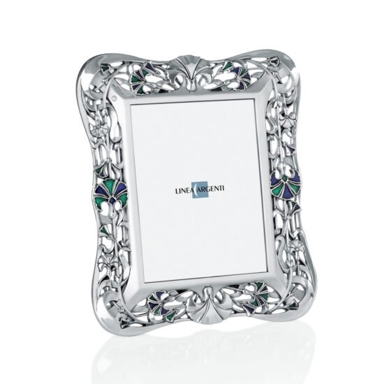 Linea Argenti Silver-resin Photo Frame with Enamel Decoration