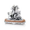 Linea Argenti Silver-resin St. George with Red Marble Base