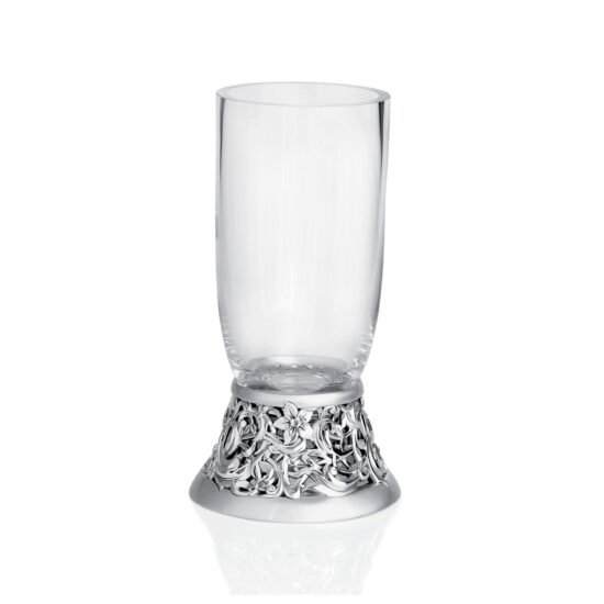 Linea Argenti Silver-resin Crystal Vase in Baroque Style