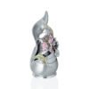 Linea Argenti Silver-resin Crystal Vase with Colored Flowers