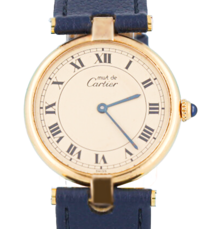 Cartier Must de Vendome 925 Silver Argent Gold Plated Champagne Dial ...