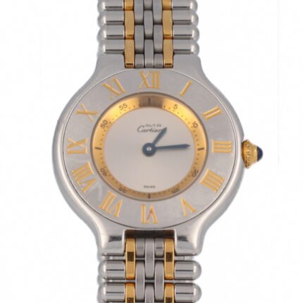 Cartier Must De Cartier 21 - Stainless Steel Gold PL - Very Good Condition Ladies Watch - Ref 1340