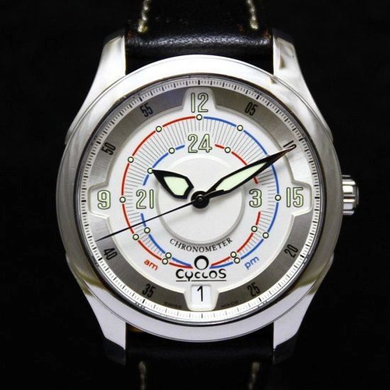 Cyclos Watch A.M. P.M. Dark Stahl Ref PAR.SSO.45