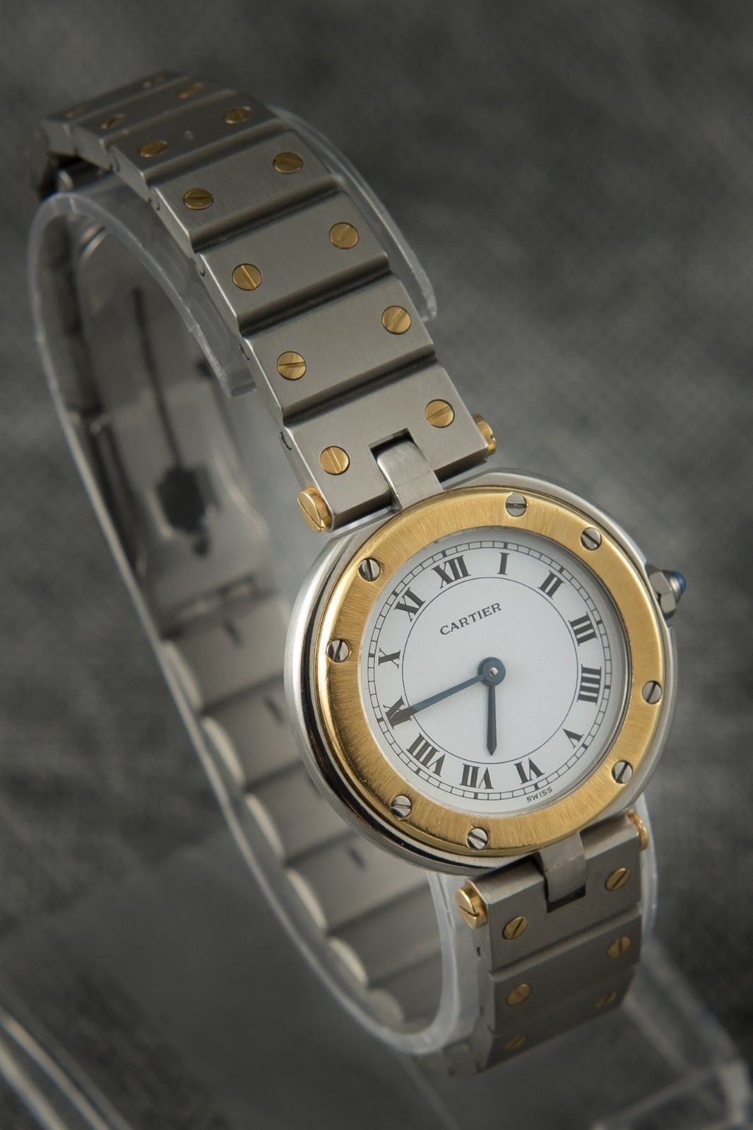 cartier santos 18k gold ladies