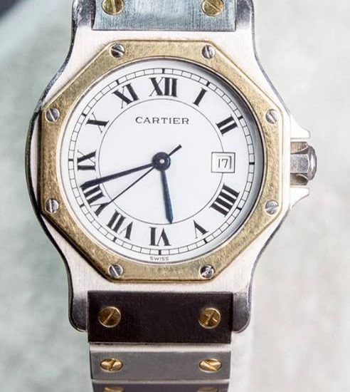 Cartier Santos de Cartier Octagon Automatique 18k Women's Watch